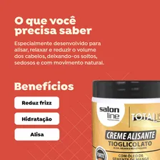Creme Salon Line Alisante Tioglicolato Manga Forte - 500g Foto mini 2