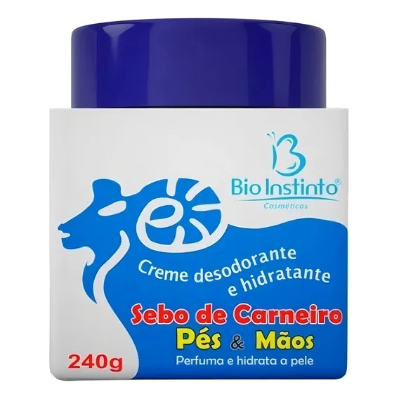 Creme Sebo De Carneiro E Ureia 240g - Bio Instinto Foto 1