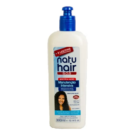 Creme Sem Enxágue S.o.s Manutenção Intensiva 300ml Natuhair Foto 1
