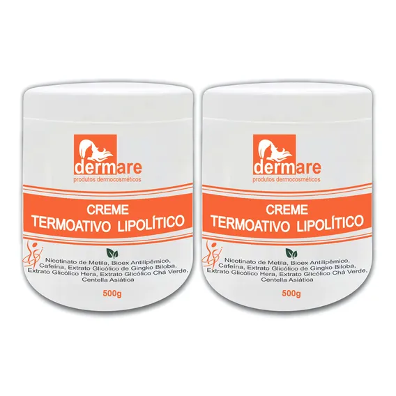 Creme Termoativo Lipolítico Redutor De Gordura 1kg - Dermare Foto 1