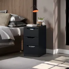Criado Mudo Gaveteiro Decoração Escritório Preto 3 Gavetas Foto mini 1
