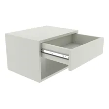 Criado Suspenso Alto Padrão Mdf 40cm Larg Gaveta Superior Acabamento Mdf Melamínico Cor Branco Foto mini 4