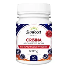 Crisina 60 Capsulas 800mg Sunfood Chrysin Sabor Sem Sabor Foto mini 1