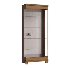 Cristaleira Mdf Moderna Vidro Espelhada Freijó Cristal Foto mini  3