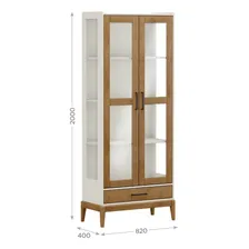 Cristaleira Vitrine 2 Portas 1 Gaveta Milão Finestra Foto mini 2