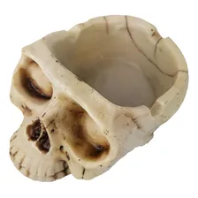 Crânio Caveira Cinzeiro Decorativo Em Resina Skull Ossos Foto mini 2