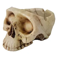 Crânio Caveira Cinzeiro Decorativo Em Resina Skull Ossos Foto mini 1