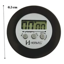 Cron么metro Digital Progressivo Regressivo Preto Timer Herweg Foto mini 1