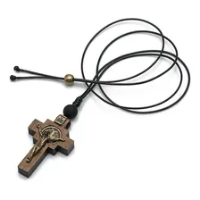 Crucifixo Colar De Pescoço Masculino São Bento Dezena Foto mini  3
