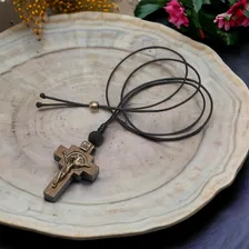 Crucifixo Colar De Pescoço Masculino São Bento Dezena Foto mini 4