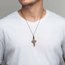 Crucifixo Colar De Pescoço Masculino São Bento Dezena Foto mini  2