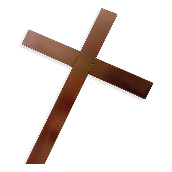 Crucifixo Grande De Madeira Cruz Parede Evangelica 1 Metro Cor Marrom Foto 1