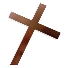 Crucifixo Grande De Madeira Cruz Parede Evangelica 1 Metro Cor Marrom Foto mini 1