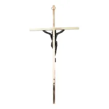 Crucifixo Jesus Dourado Metal 25.5cm Foto mini 3