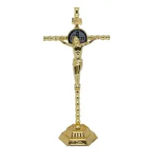 Crucifixo Metal Mesa Ou Parede 22 Cm Foto mini 1