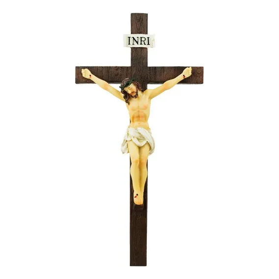 Crucifixo Para Parede 29.5cm - Enfeite Resina Foto 1