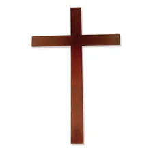 Crucifixo Parede Madeira Cruz De Madeira Sem Cristo 50cm Cor Marrom Foto mini 1