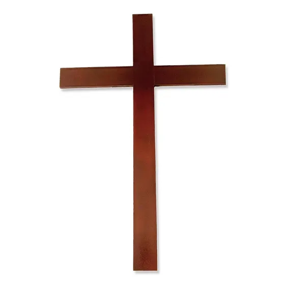 Crucifixo Parede Madeira Cruz De Madeira Sem Cristo 50cm Cor Marrom Foto 1