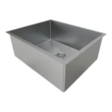 Cuba 50x40 Quadrada Inox Cozinha Gourmet Lixeira Pia Inox Cor INOX ESCOVADO Foto mini 3
