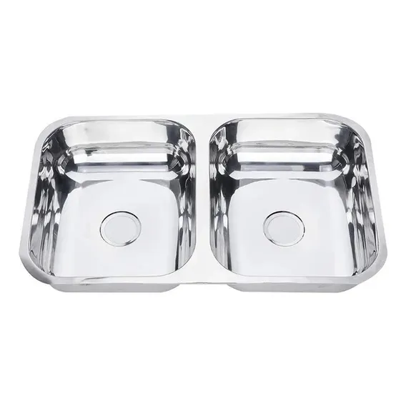 Cuba Aço Inox Dupla Normal 84x34x17 Aço 304 Tecnocuba Foto 1