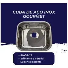 Cuba Aço Inox N3 Prime 40x34x17cm 430 Meganox Cor Polido Foto mini 2