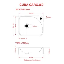 Cuba Apoio Retangular Cross Ro36 Cor Branca Foto mini  3