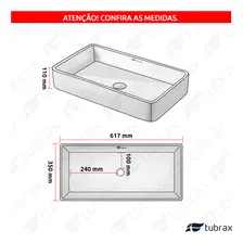 Cuba Banheiro Lavabo Em Louça Branca Sobrepor Retângular Foto mini  3