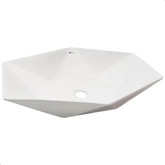 Cuba Ceramica Banheiro Lavabo Apoio Diamante Branca Tubrax Foto 1