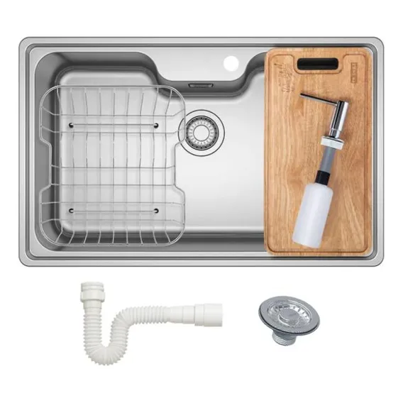 Cuba Cozinha Pia Inox Franke Sobrepor Inox Acess贸rios Bell Foto 1