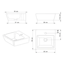 Cuba De Apoio Bari 11,5cmx35cmx35cm Japi Branco Bf Acabamento BP Foto mini 3