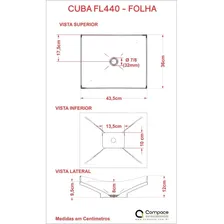 Cuba De Apoio Para Banheiro F44w Folha Compace Rosa Fcwt Acabamento Esmaltado Foto mini  3