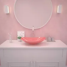 Cuba De Apoio Para Banheiro L45 Lux Canoa Compace Rosa Bbwt Foto mini 2