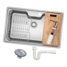 Cuba De Cozinha Inox Franke Grande Pia Com Acess贸rios 81x51 Foto mini 1