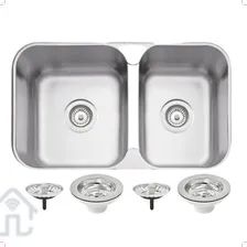 Cuba De Pia Cozinha Tramontina Dupla Fosca 69x40x14 Luxo Cor Inox Foto  mini 1