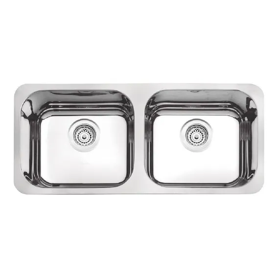 Cuba Dupla Aço Inox Alto Brilho 89x39 Retângular Tramontina Foto 1