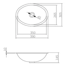 Cuba Embutir Oval Deca 40x30 Gelo  Cor Branco Foto mini  3