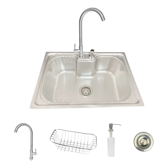 Cuba Gourmet Inox Cozinha Pia Com Torneira Extensível Foto 1