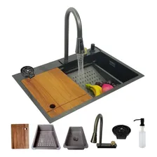 Cuba Gourmet Pia Multifuncional Pia Inteligente Completa Cor Aço Inox 304 Foto mini 3