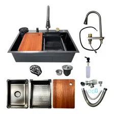 Cuba Gourmet Pia Multifuncional Pia Inteligente Completa Cor Aço Inox 304 Foto mini 4