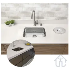 Cuba Inox Tramontina Alto Brilho 47x30x17 C/válvula E Sifão! Cor Inox Alto Brilho Foto mini 3