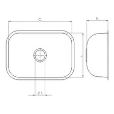 Cuba Nº 2 Funda 56x34x14 Aço Inox 304 -c/ Valv. - Tecnocuba Cor Prateado Foto mini 1