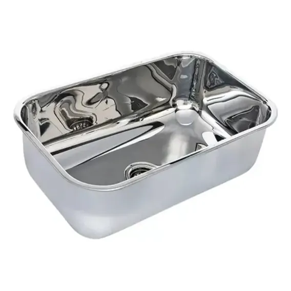 Cuba N2 56x34x17 Aço Inox 304 Tecnocuba Polida Com Válvula Foto 1