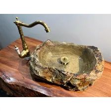 Cuba Pia Banheiro Lavabo Pedra Rústica Foto mini 4