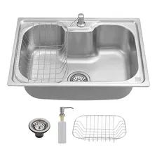 Cuba Pia Cozinha Gourmet Aço 60 X 42 Com Acessórios Cor Prateado Foto mini 1