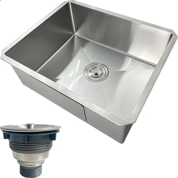 Cuba Pia Cozinha Inox 50x40 De Embutir E Ralo Pia Com Cesto Foto 1