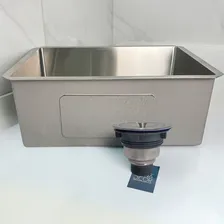 Cuba Pia Cozinha Inox 50x40 De Embutir E Ralo Pia Com Cesto Foto mini  3