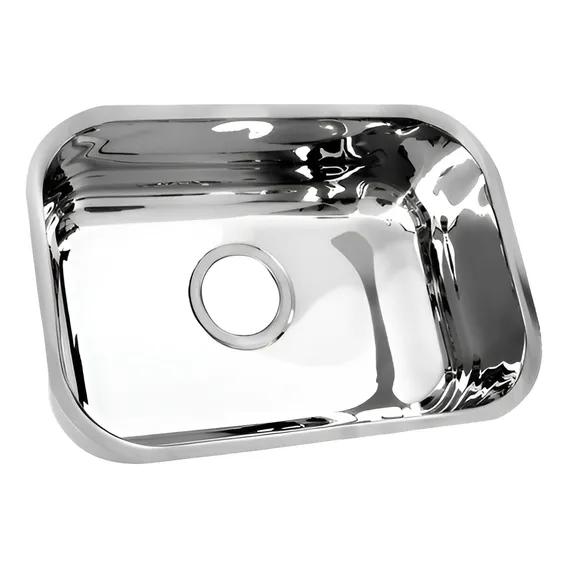 Cuba Pia Cozinha Inox Polido 46x30x17 + Válvula Foto 1