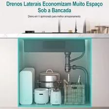 Cuba Pia De Cozinha 304 Aço Inox Com Quente E Frio 68x45cm Foto mini 2