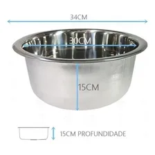 Cuba Redonda 30x15cm Aço Inox 430 Tecnocuba Foto mini 3