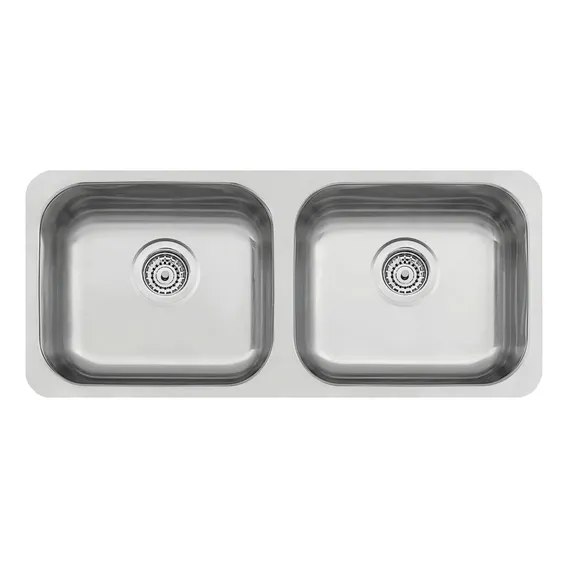 Cuba Retângular Dupla Aço Inox Acetinado 89x39 Tramontina Foto 1